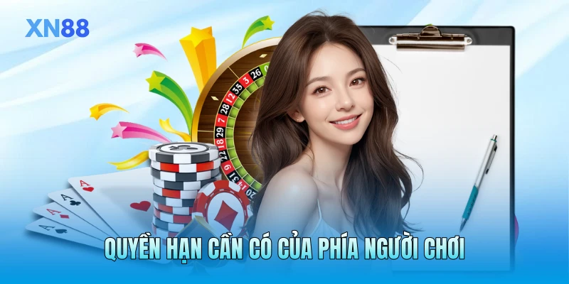 Quyền hạn cần có của phía người chơi